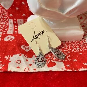 Lovisa Elegant SilverTone Swirl Earrings New On Card